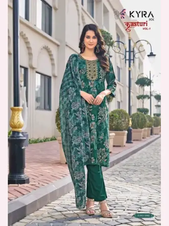 Kasturi 3-piece ethnic wear catalogue cover